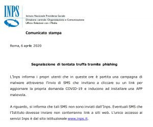 Bonus Truffa Inps