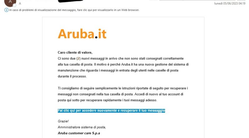 Phishing Aruba